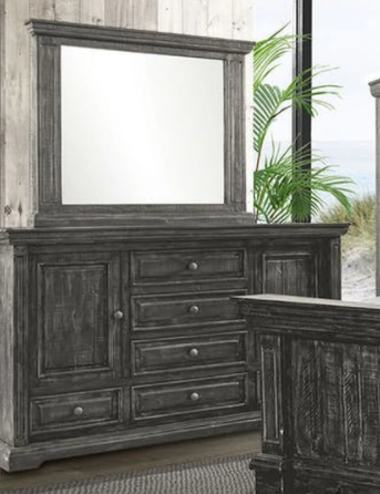 Elements International Condesa Grey Mirror in Gray - Faith Furniture (Manhattan, KS)