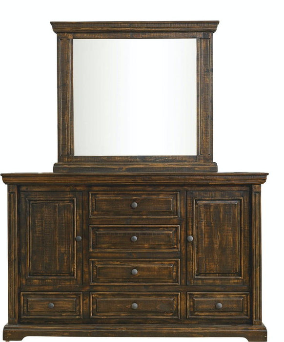 Elements International Condesa Tobacco Mirror in Brown - Faith Furniture (Manhattan, KS)