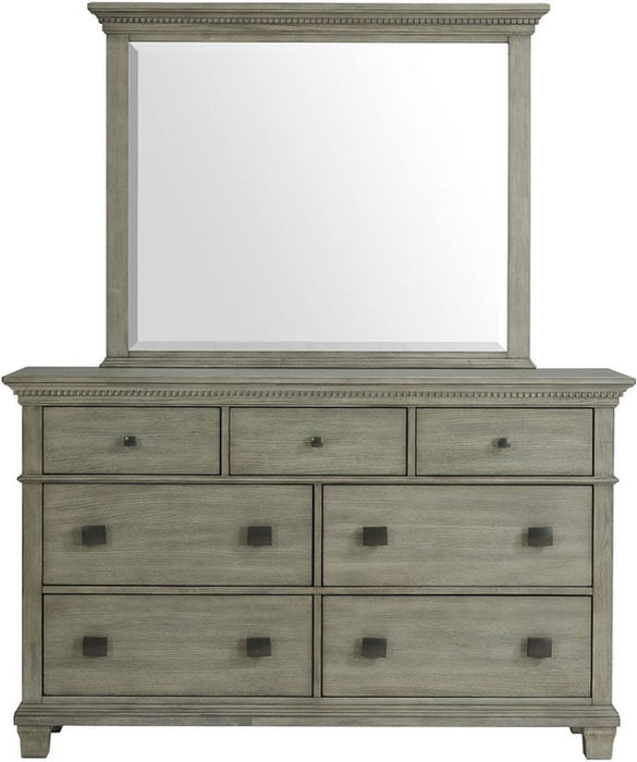 Elements International Crawford Mirror in Gray - Faith Furniture (Manhattan, KS)