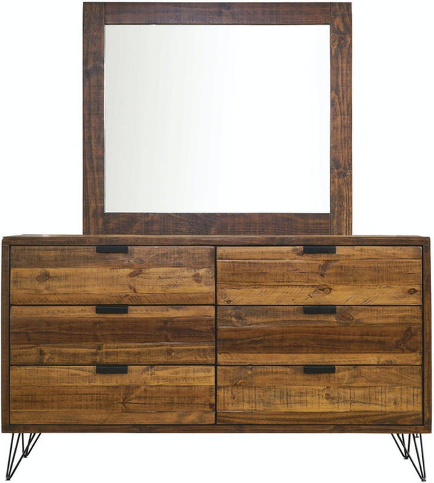 Elements International Cruz Mirror in Brown - Faith Furniture (Manhattan, KS)