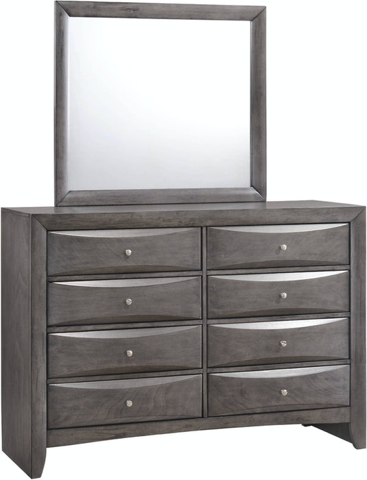 Elements International Emily Grey Mirror in Gray - Faith Furniture (Manhattan, KS)