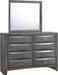 Elements International Emily Grey Mirror in Gray - Faith Furniture (Manhattan, KS)