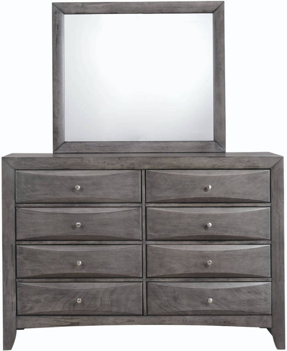 Elements International Emily Grey Mirror in Gray - Faith Furniture (Manhattan, KS)