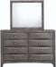 Elements International Emily Grey Mirror in Gray - Faith Furniture (Manhattan, KS)