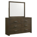 Elements International Hendricks Youth Mirror in Brown Grey - Faith Furniture (Manhattan, KS)