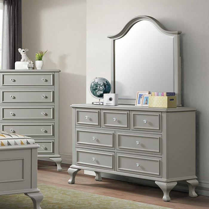 Elements International Jesse Youth Mirror in Grey - Faith Furniture (Manhattan, KS)