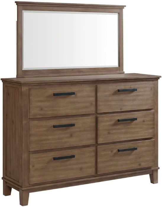 Elements International Jolene Mirror in Grey - Faith Furniture (Manhattan, KS)