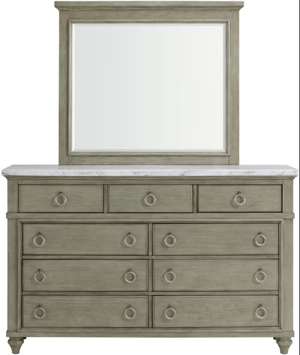Elements International Kendari Mirror in Grey - Faith Furniture (Manhattan, KS)