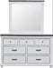 Elements International Madison Mirror in White - Faith Furniture (Manhattan, KS)