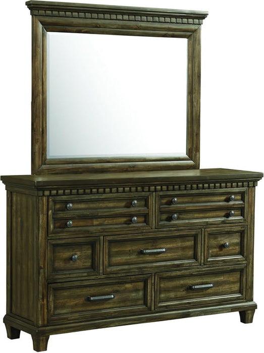 Elements International McCabe Mirror in Distressed Lacquer - Faith Furniture (Manhattan, KS)