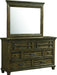 Elements International McCabe Mirror in Distressed Lacquer - Faith Furniture (Manhattan, KS)