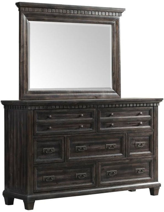 Elements International Morrison Mirror in Smokey Gray Oak Lacquer - Faith Furniture (Manhattan, KS)