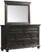 Elements International Morrison Mirror in Smokey Gray Oak Lacquer - Faith Furniture (Manhattan, KS)