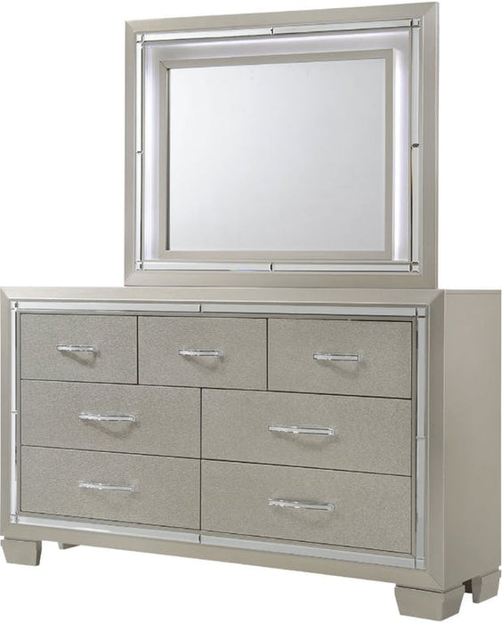 Elements International Platinum Mirror in Golden Champagne - Faith Furniture (Manhattan, KS)