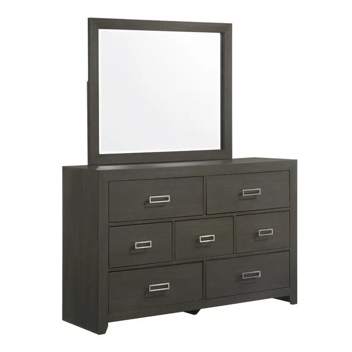 Elements International Sasha Mirror in Charcoal - Faith Furniture (Manhattan, KS)