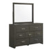Elements International Sasha Mirror in Charcoal - Faith Furniture (Manhattan, KS)
