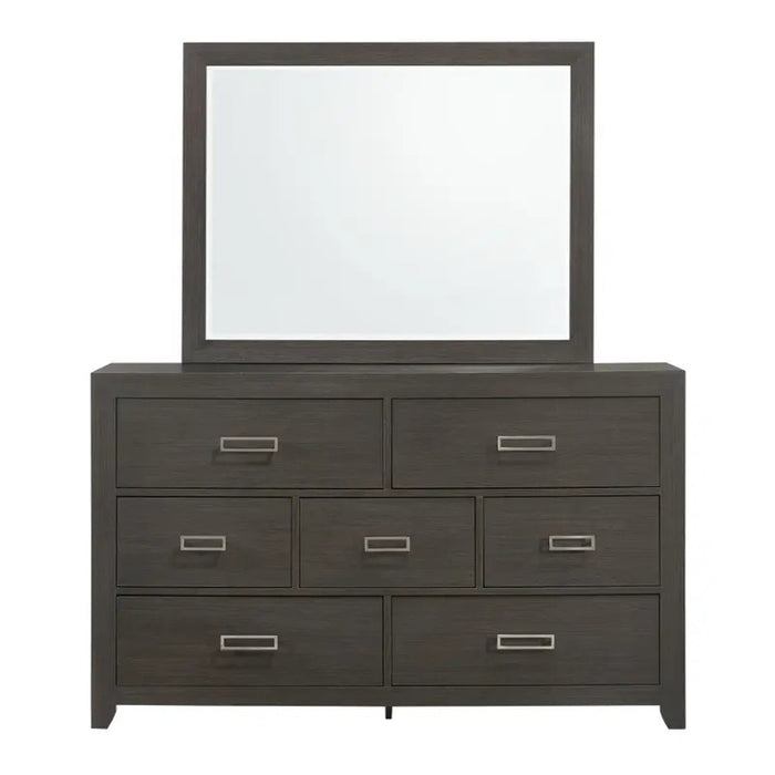 Elements International Sasha Mirror in Charcoal - Faith Furniture (Manhattan, KS)