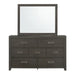 Elements International Sasha Mirror in Charcoal - Faith Furniture (Manhattan, KS)