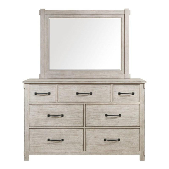 Elements International Scott Mirror in White - Faith Furniture (Manhattan, KS)