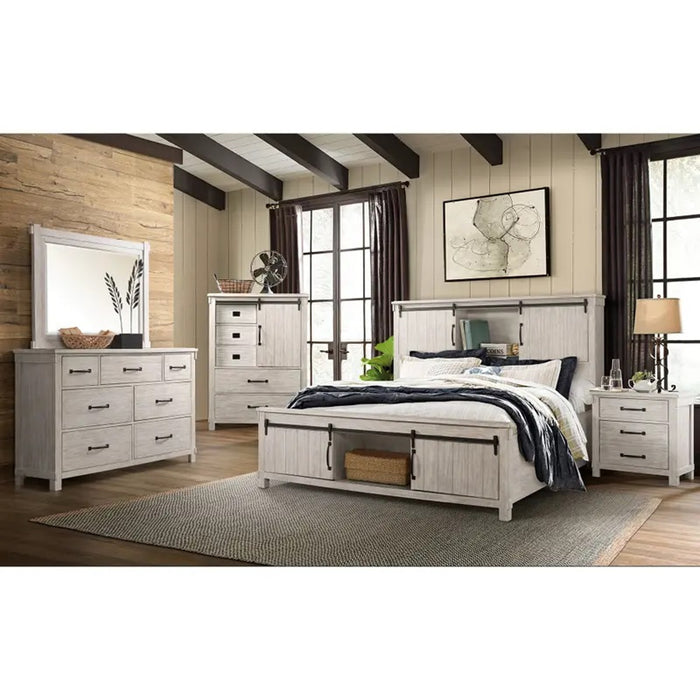 Elements International Scott Mirror in White - Faith Furniture (Manhattan, KS)