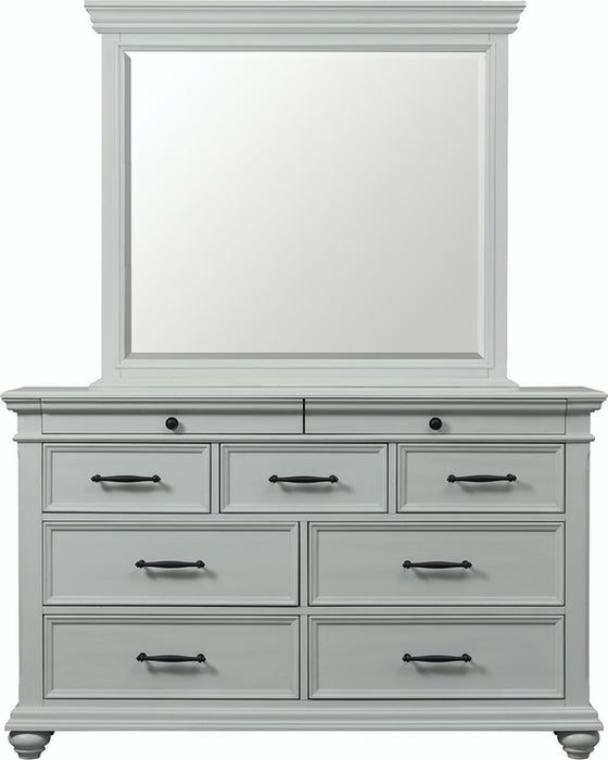 Elements International Slater Mirror in Grey - Faith Furniture (Manhattan, KS)