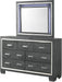 Elements International Titanium Mirror with LED Light in Gray - Faith Furniture (Manhattan, KS)