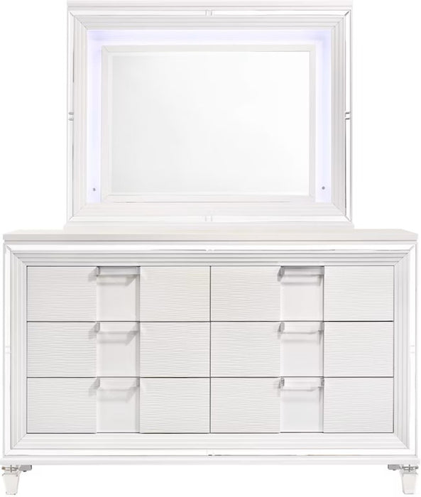 Elements International Twenty Nine Mirror in White - Faith Furniture (Manhattan, KS)