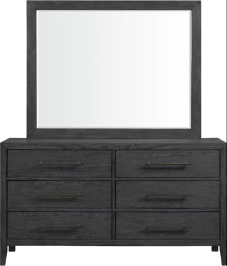 Elements International Versailles Mirror in Black - Faith Furniture (Manhattan, KS)