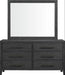 Elements International Versailles Mirror in Black - Faith Furniture (Manhattan, KS)