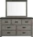 Elements International Wade Mirror in Gray - Faith Furniture (Manhattan, KS)