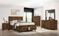 Elements International Warner Youth Mirror in Chestnut - Faith Furniture (Manhattan, KS)