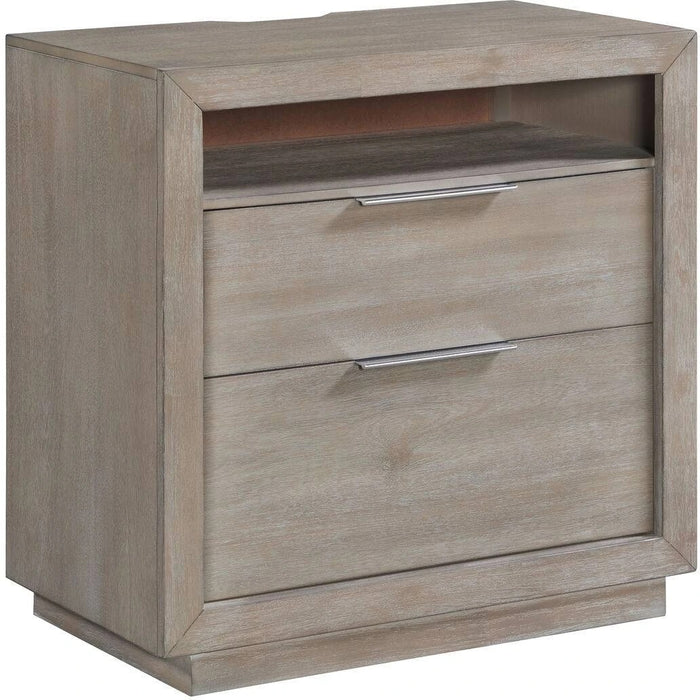 Elements International Arcadia Nightstand in Grey - Faith Furniture (Manhattan, KS)