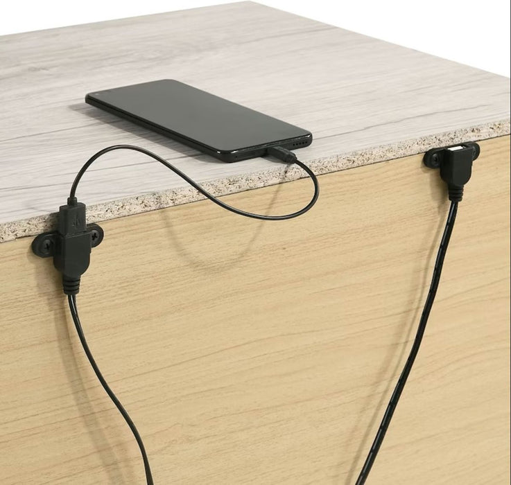 Elements International Fort Worth Nightstand in White - Faith Furniture (Manhattan, KS)