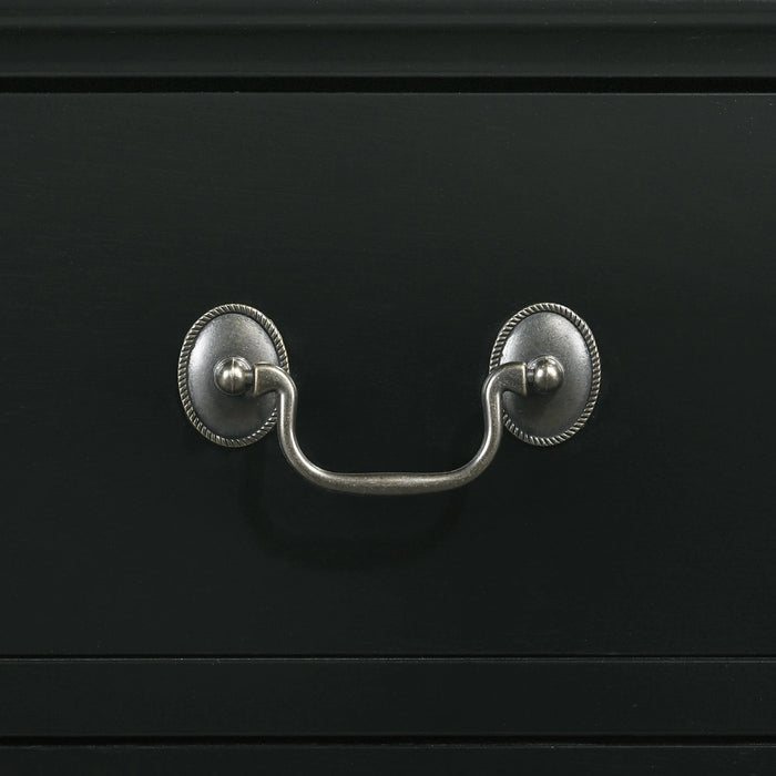 Elements International Louis Philippe Nightstand in Black - Faith Furniture (Manhattan, KS)
