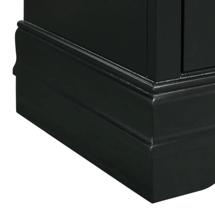 Elements International Louis Philippe Nightstand in Black - Faith Furniture (Manhattan, KS)