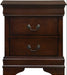 Elements International Louis Philippe Nightstand in Cherry - Faith Furniture (Manhattan, KS)