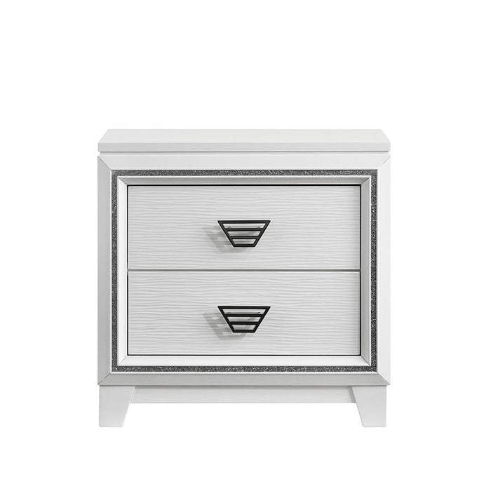 Elements International Moondance Nightstand in White - Faith Furniture (Manhattan, KS)