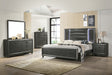 Elements International Moonstone 2 Drawer Nightstand in Black - Faith Furniture (Manhattan, KS)