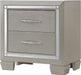 Elements International Platinum Night Stand in Golden Champagne image