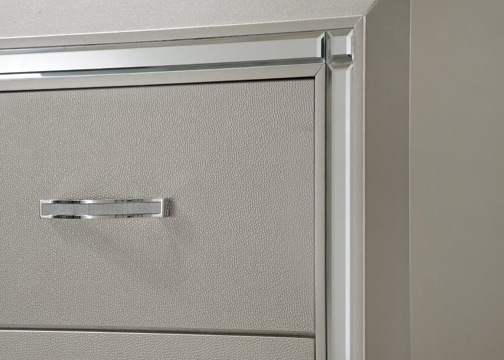Elements International Platinum Night Stand in Golden Champagne - Faith Furniture (Manhattan, KS)