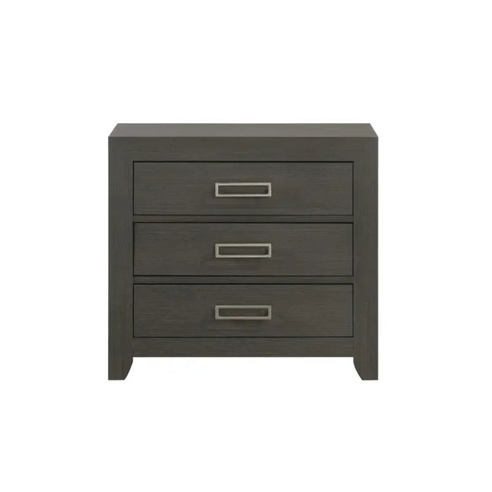 Elements International Sasha Nightstand in Charcoal - Faith Furniture (Manhattan, KS)