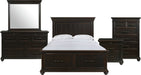 Elements International Slater 3 Drawer Nightstand with USB Port in Black - Faith Furniture (Manhattan, KS)