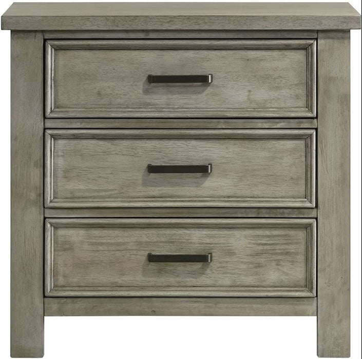 Elements International Sullivan Nightstand in Drift Grey - Faith Furniture (Manhattan, KS)