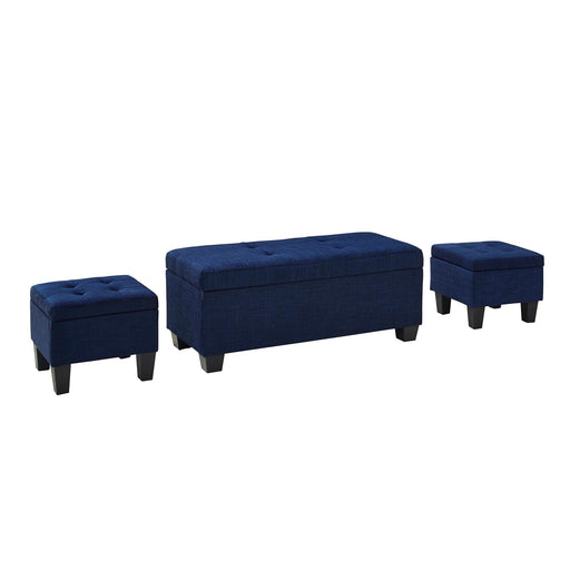 Ethan 3PK Storage Ottoman in Blue - Faith Furniture (Manhattan, KS)