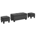 Ethan 3PK Storage Ottoman in Charcoal - Faith Furniture (Manhattan, KS)