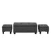 Ethan 3PK Storage Ottoman in Charcoal - Faith Furniture (Manhattan, KS)