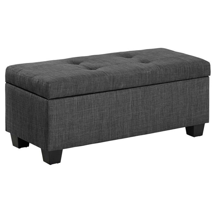 Ethan 3PK Storage Ottoman in Charcoal - Faith Furniture (Manhattan, KS)
