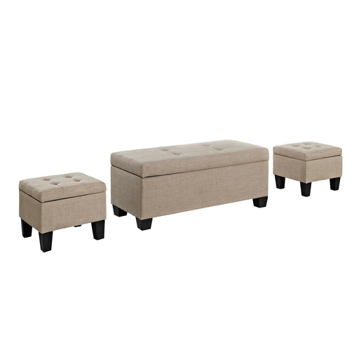 Ethan 3PK Storage Ottoman in Natural - Faith Furniture (Manhattan, KS)