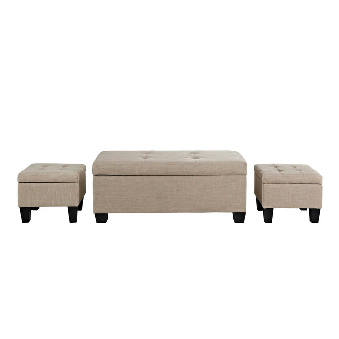 Ethan 3PK Storage Ottoman in Natural - Faith Furniture (Manhattan, KS)