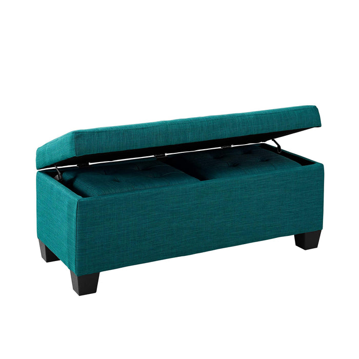 Ethan 3PK Storage Ottoman in Teal - Faith Furniture (Manhattan, KS)